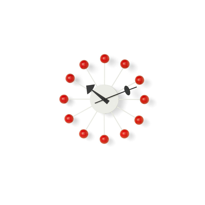 Ball-Clock_rød_produktbilde