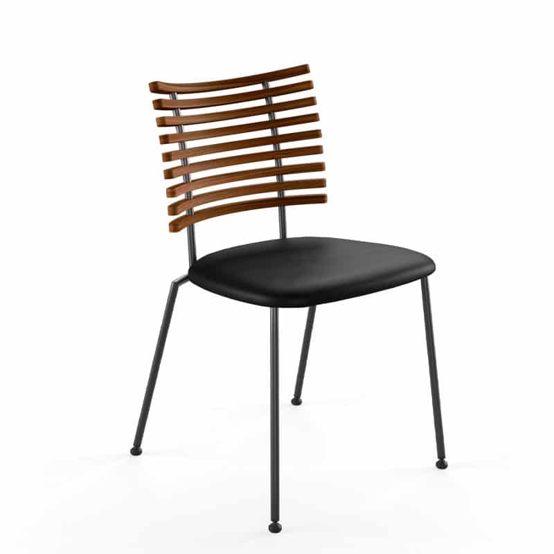 GM4105-tiger-spisestol-sortlakket-stål-sort-oljet-valnøtt-fra-naver-collection-produktbilde
