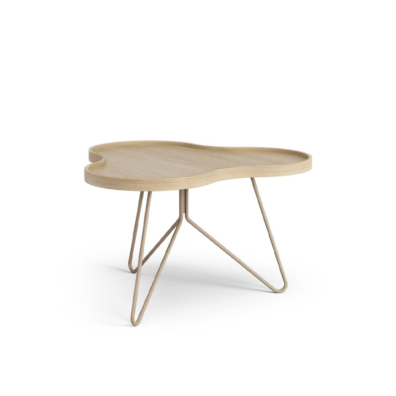 Flower mono 66x62 cm i lakket eik med beige bein fra swedese