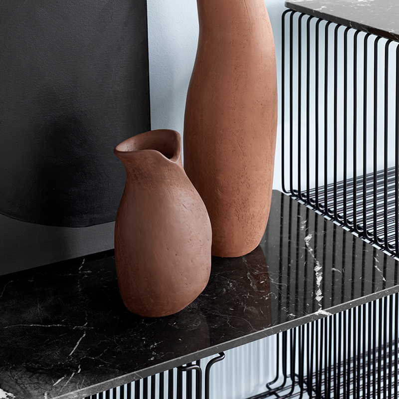 Panton Wire Topplate-dobbel-sort marmor-montana-verket interiør-miljøbilde