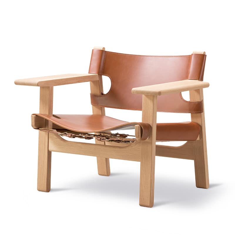 Spanskestolen-spanish chair-fredericia-oljet eik-cognac skinn-verket interiør