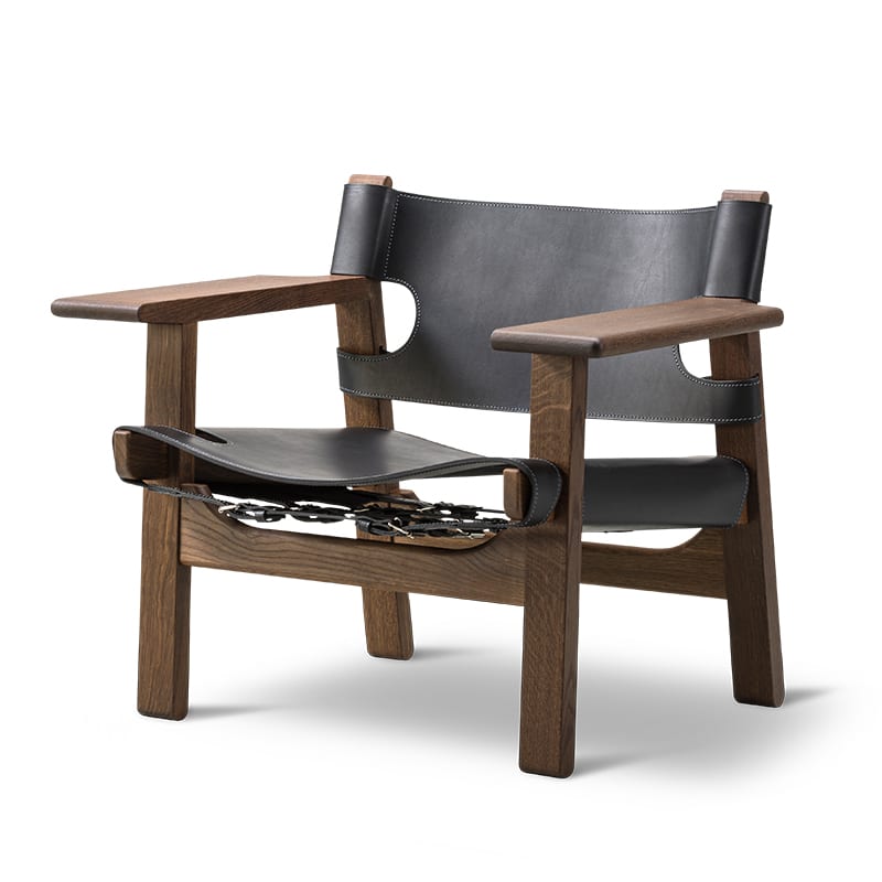 Spanskestolen-spanish chair-fredericia-røket eik-sort skinnfarge-verket interiør