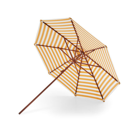 Parasoll Messina Ø.270 cm - Produktbilde av parasol gul og hvit stripet
