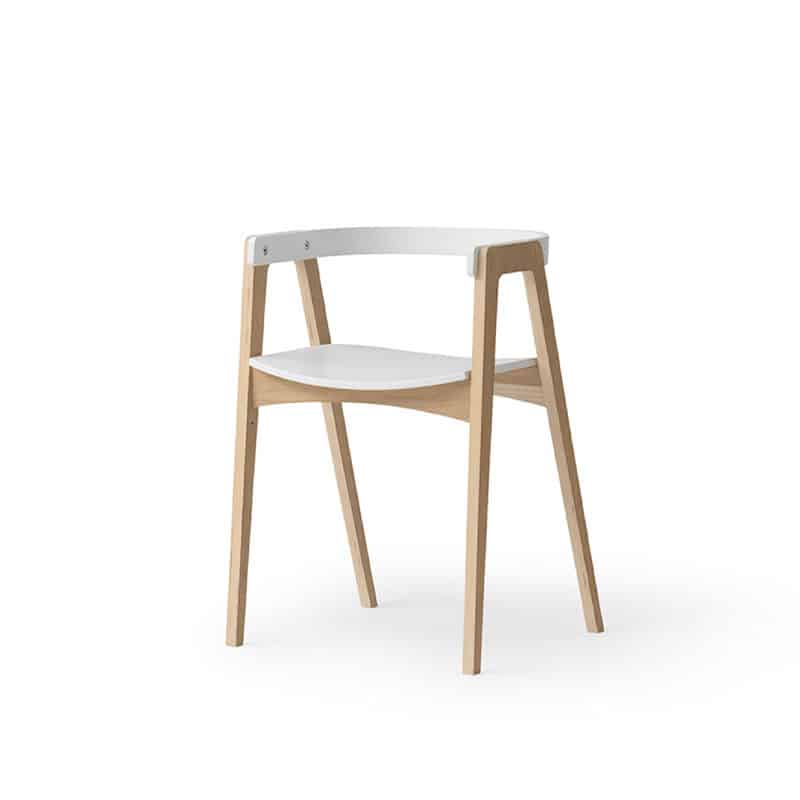 Wood skrivebordsstol til barn i hvit og eik fra oliver furniture