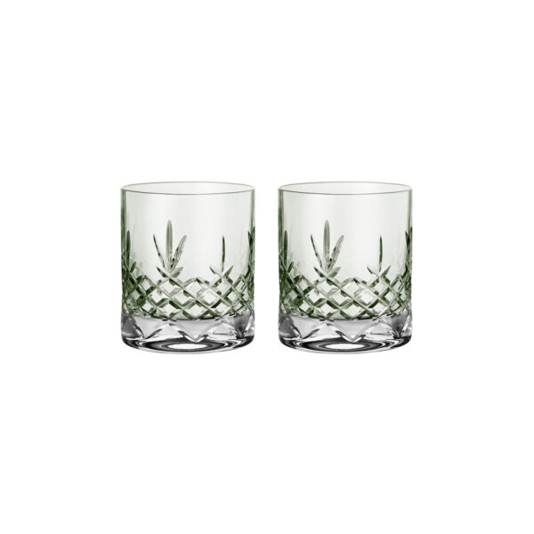 Crispy Lowball krystallglass fra Frederik Bagger i fargen Emerald, grønn.
