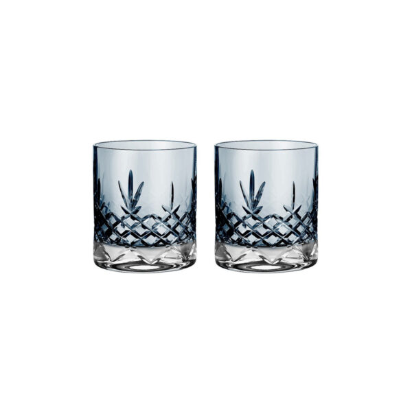 Crispy lowball krystallglass fra Frederik Bakker i fargen sapphire, blått.