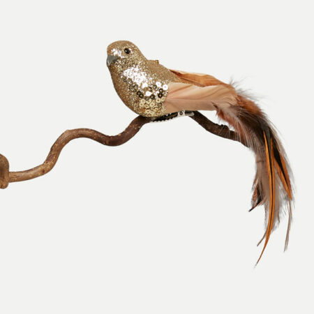 Fjær gull paljett og glitter fra UND