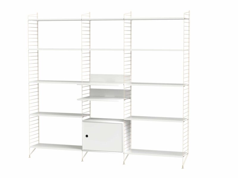 String mediahylle fra String Furniture, Hvit variant