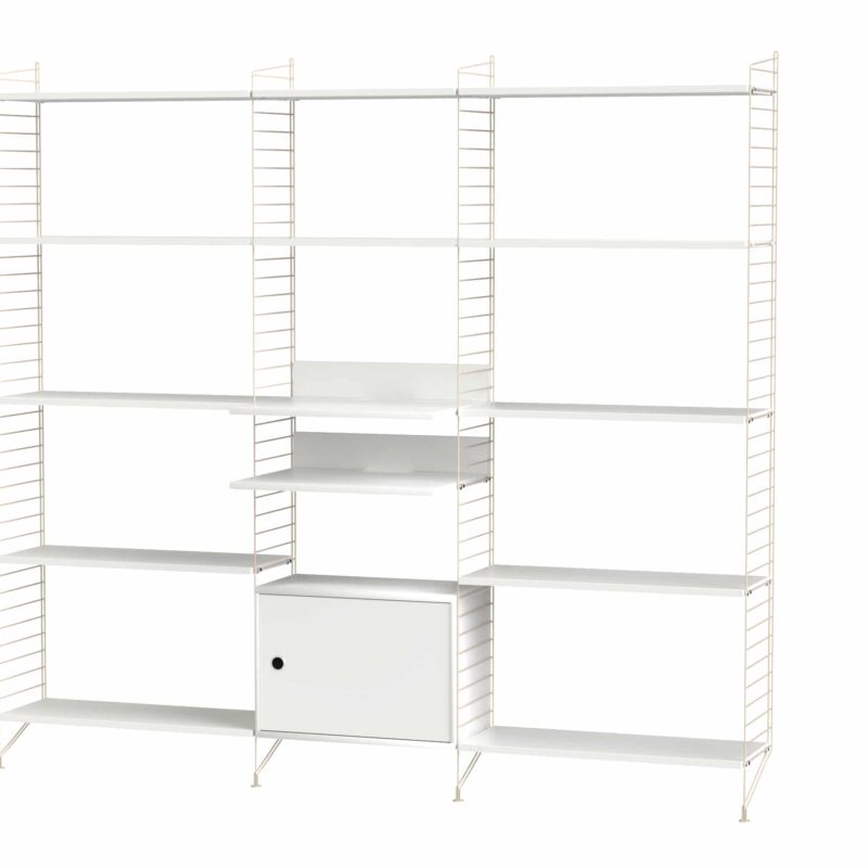 String mediahylle fra String Furniture, Hvit variant