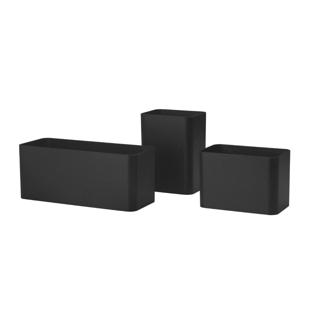 String Organisering 3stk fra String Furniture, bokser i sort