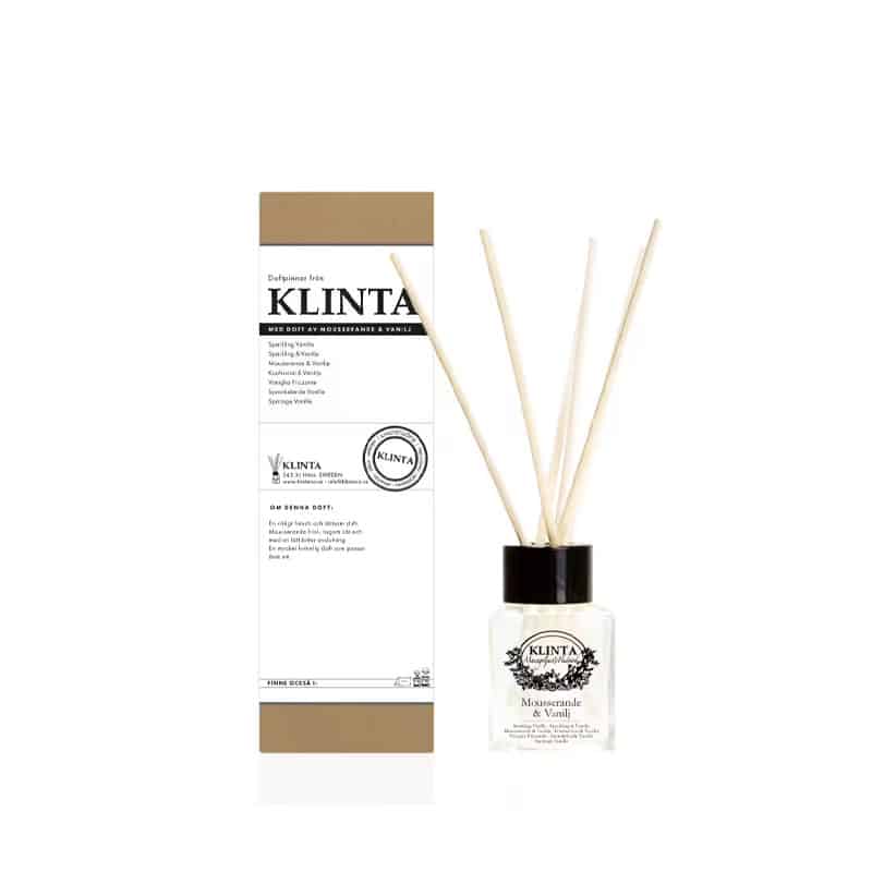 duftpinner 50 ml i duften mousserende og vanille fra klinta