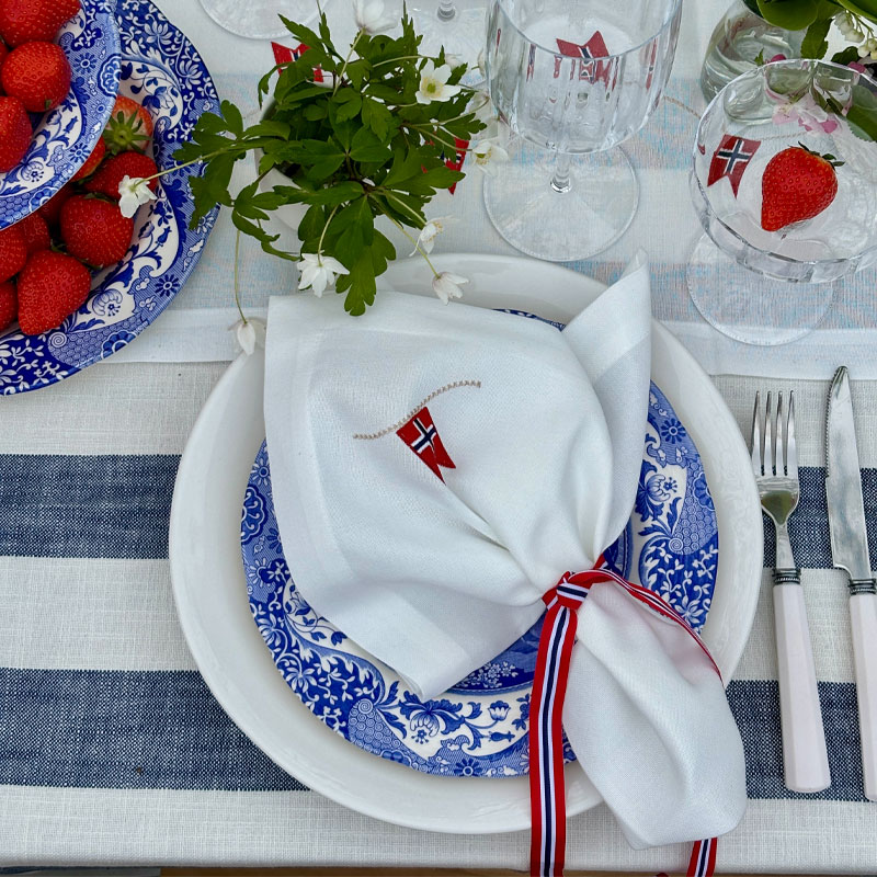 blue Italian tallerken 23 cm I blått og hvitt fra spode