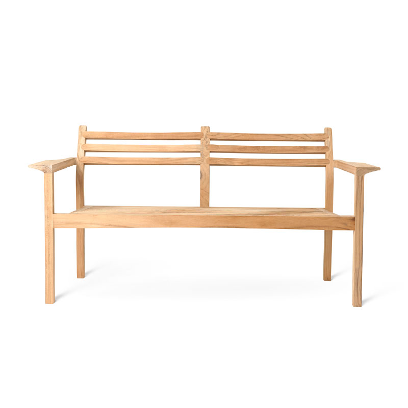 2-seter utebenk i teak fra carl hansen