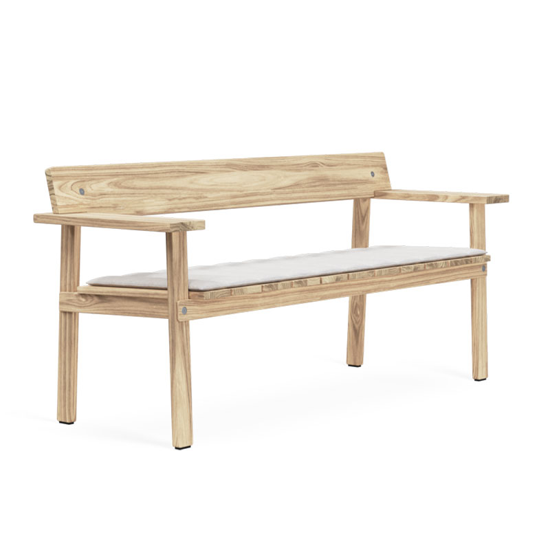 carl hansen teak sittebenk med setepute