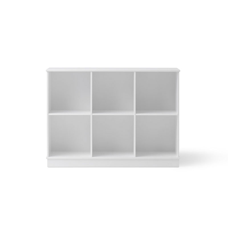 Oppbevaringsreol 3x2 hyller i hvit fra oliver furniture