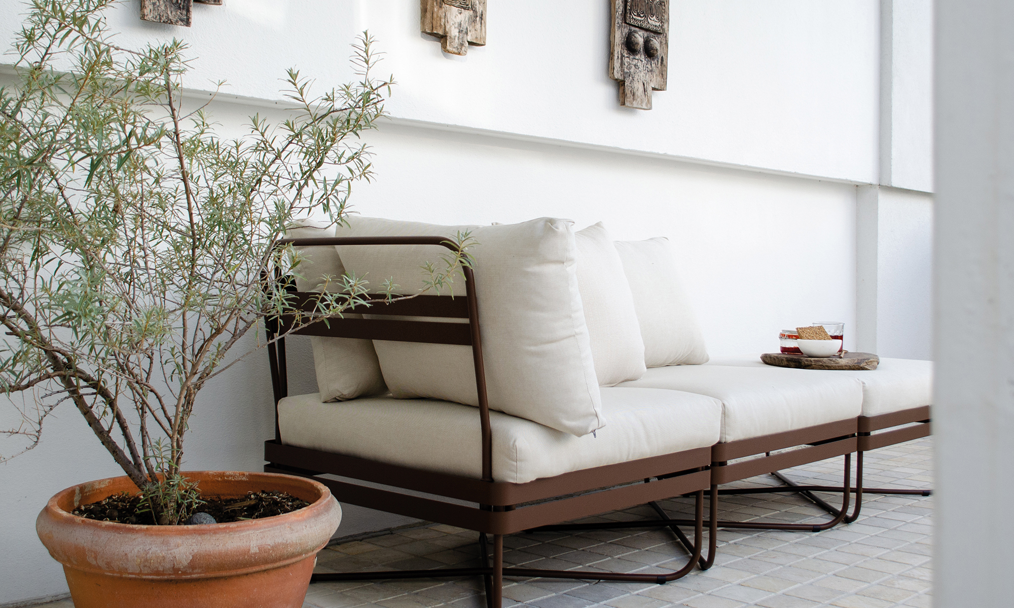 bris sofa fra ygg og lyng i beige og brun