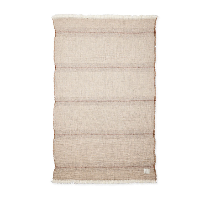 loire pledd i 100% bomull i beige fra Compliments