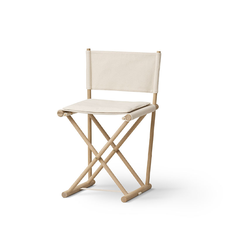 Camping junior stol I eik og lys canvas fra oliver furniture