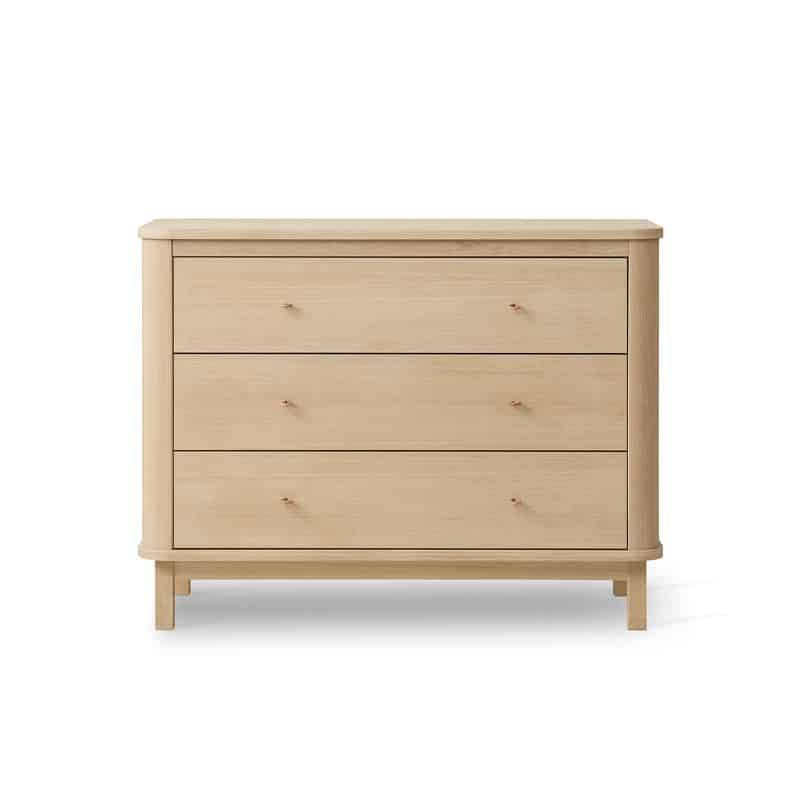 wood kommode eik eik med tre skuffer fra oliver furniture