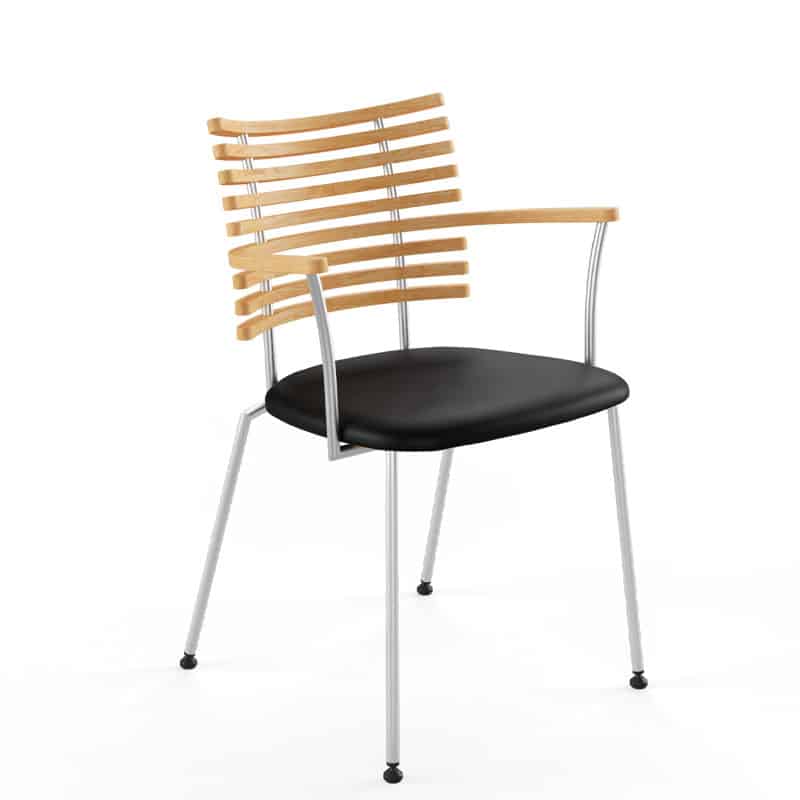 GM4105-tiger-spisestol-børstet-stål-sort-oljet-eik-fra-naver-collection-produktbilde