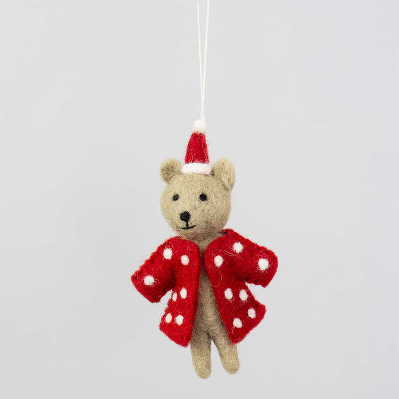 BEAR_WITH_DOTTED_COAT_Julhange_fra_afroart_produktbilde
