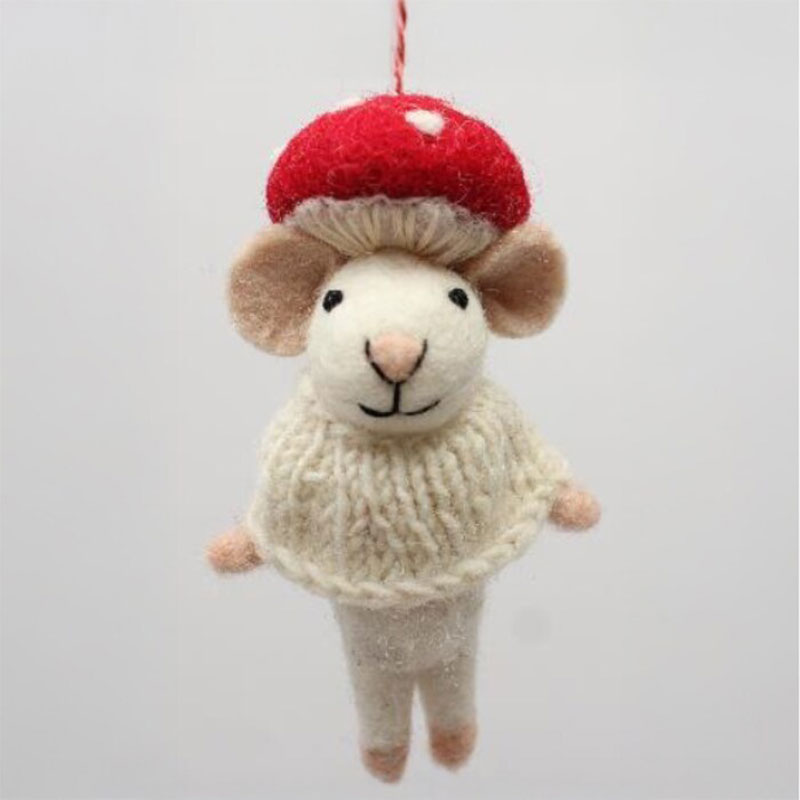 MUSHROOM-MOUSE-Julhange_fra_afroart_produktbilde