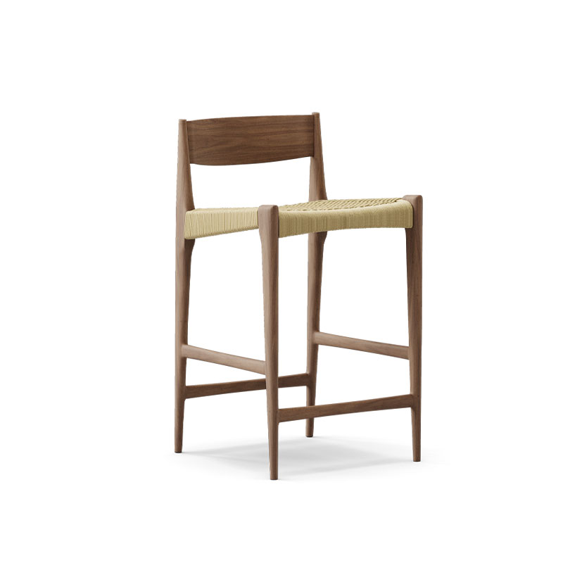 Pia barstol i oljet valnøtt med naturflett fra dK3