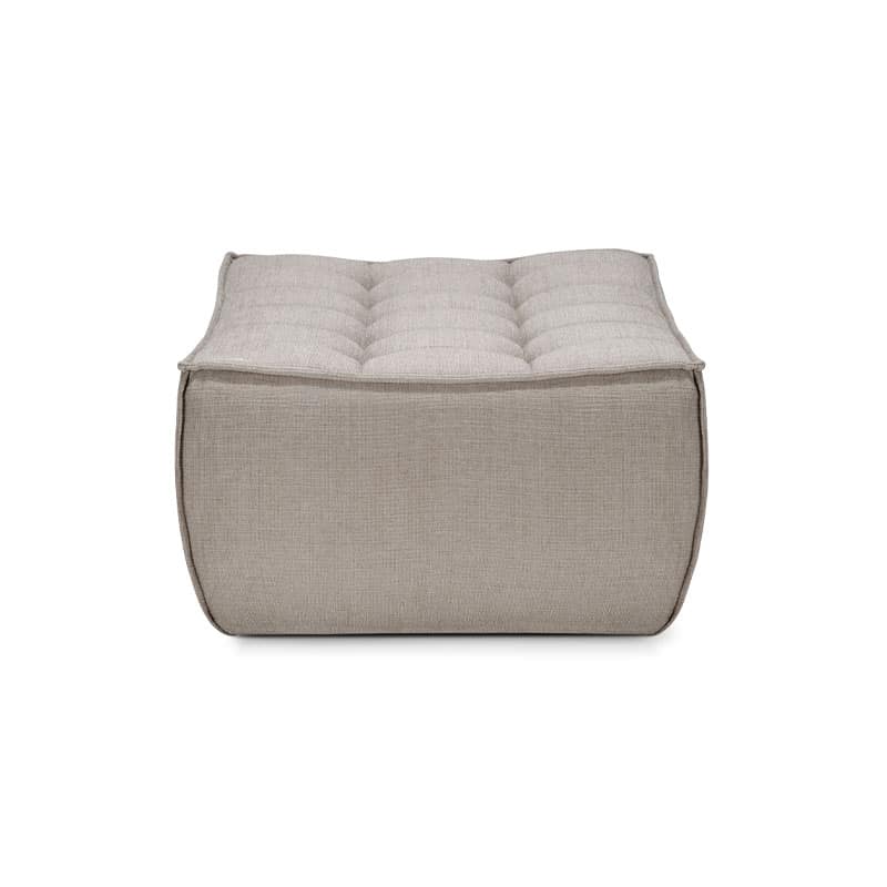 N701 fotskammel modul i ecru I eco tekstil fra Etchnicraft