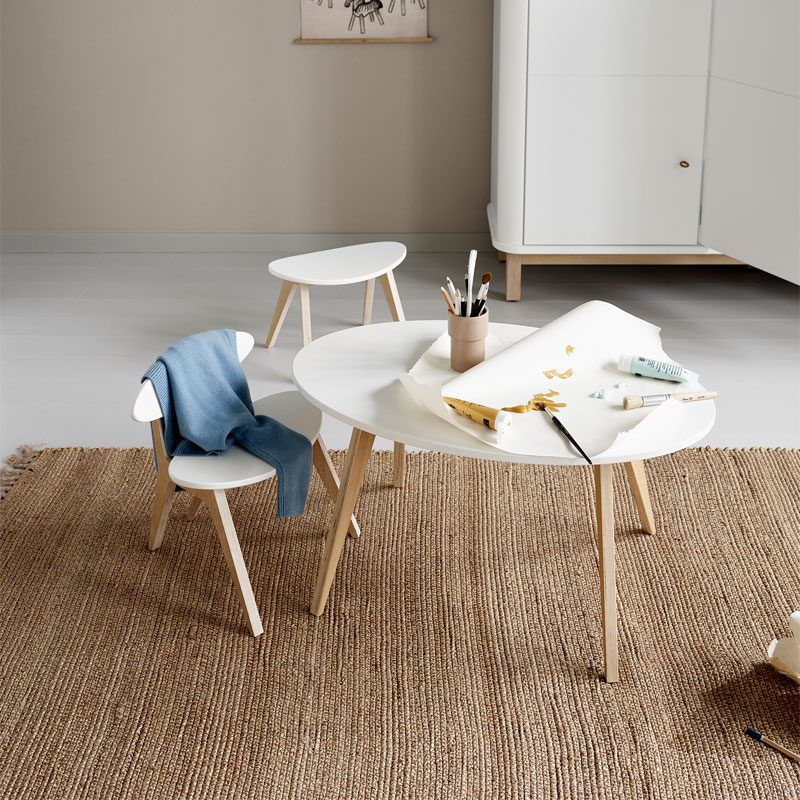 Wood PingPong bord i hvitlakkert md og eikefiner fra oliver furniture