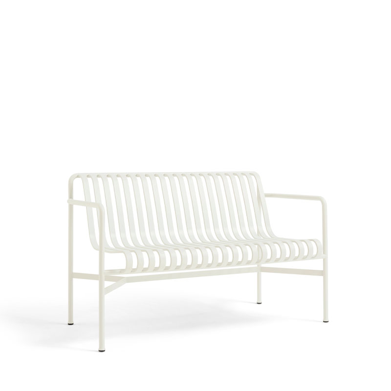 Palissade_dining_bench_armrest_cream_white_prduktbilde_fra