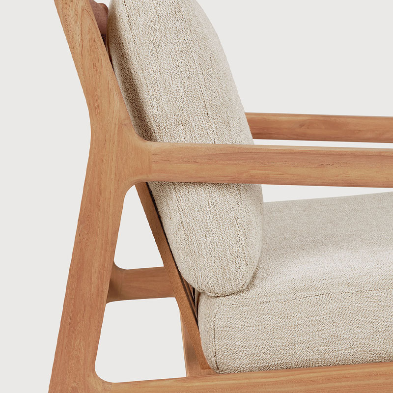 jack 2-seter utesofa i teak med natural farget puter fra ethnicraft