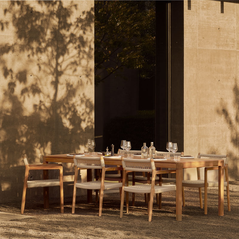 jack woven spisestol i teak fra ethnicraft