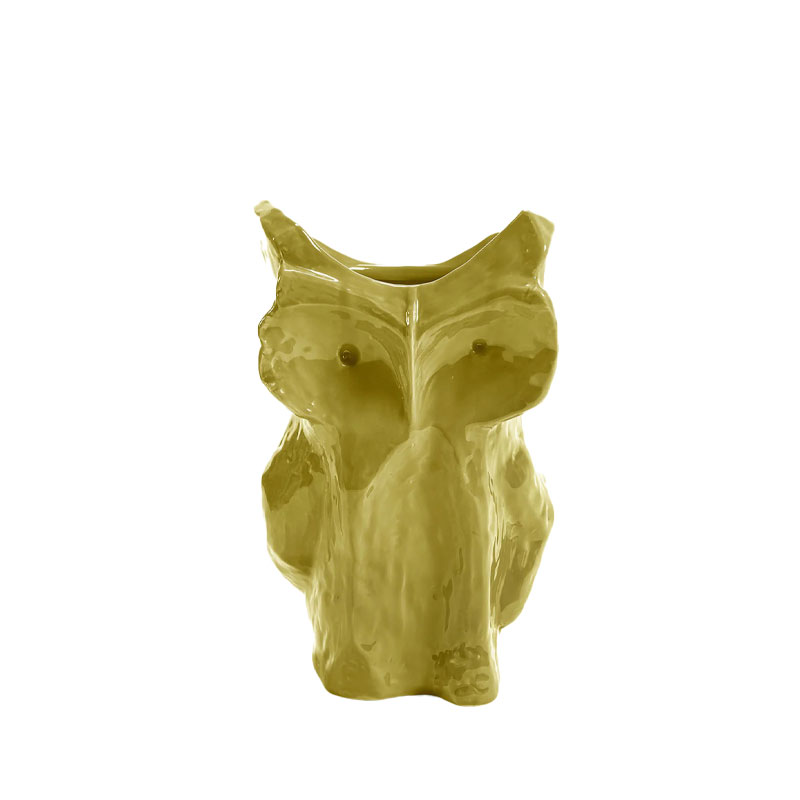 Owl_vase_stor_gul_produktbilde_serax