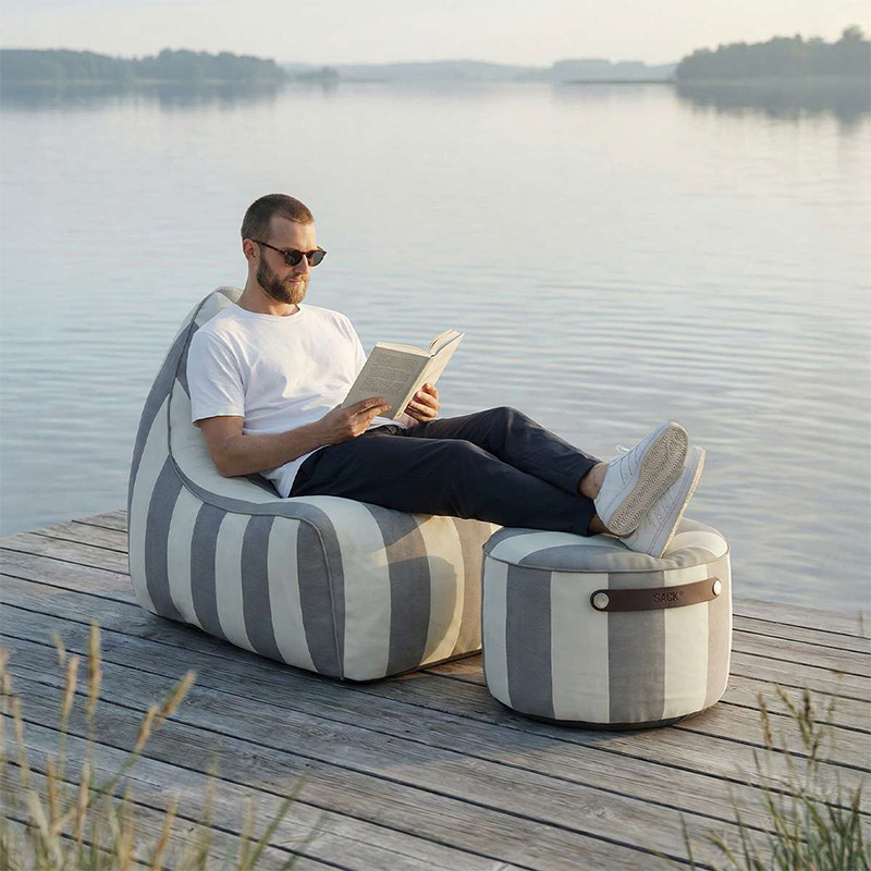 Sackit loungestol i Renesse Taupe