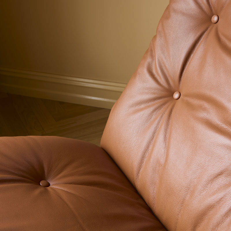 Siesta_Classic_cognac_norsk_primiumskinn_nærbilde_01