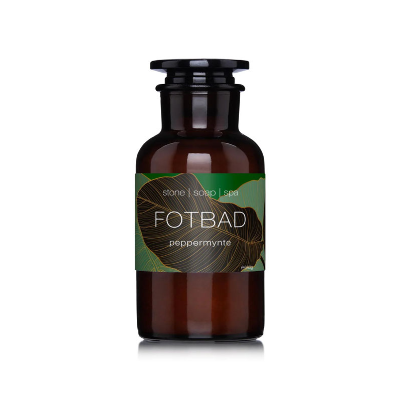 fotbad med dufter peppermynte fra stone soap spa