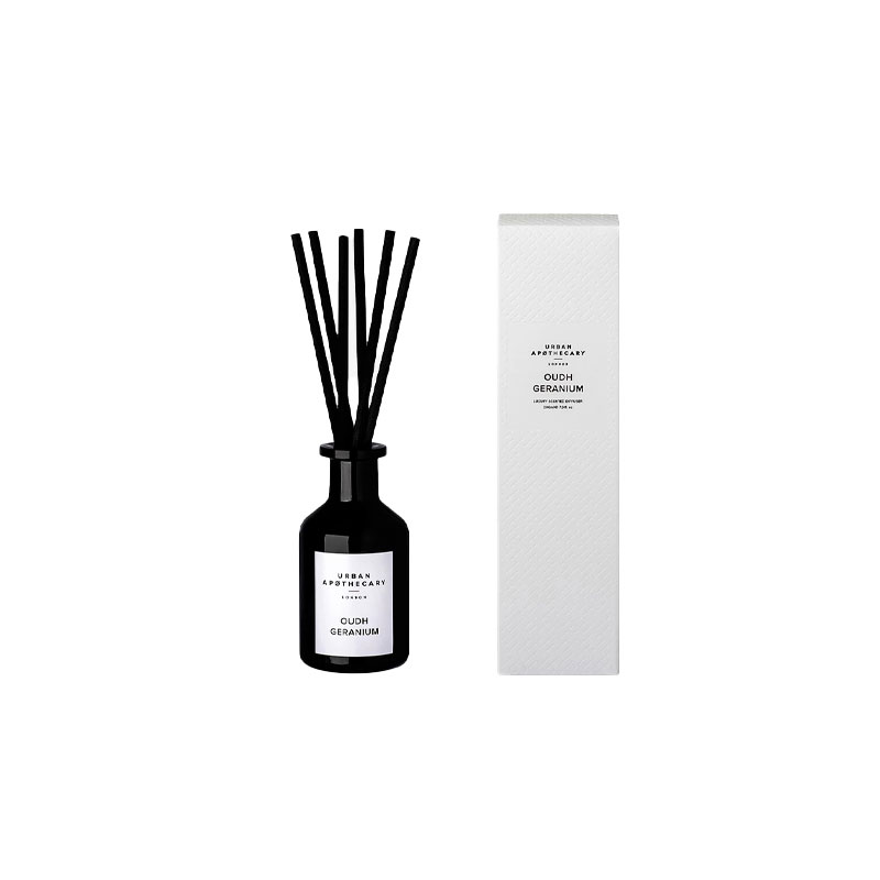 Diffuser_200ml_oudh_geranium_produktbilde_fra_Urban_apøthecary_london