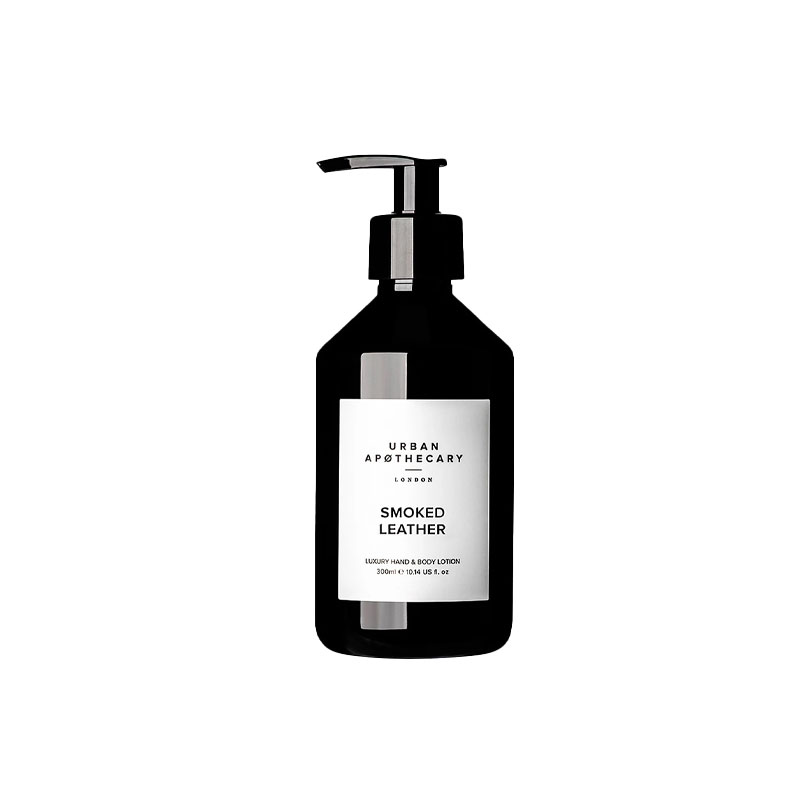 Hand_and_body_lotion_300ml_smoked_leather_produktbilde_fra_Urban_apøthecary_london