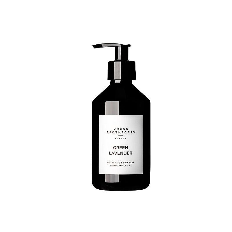 Hand_and_body_wash_300ml_green_lavender_produktbilde_fra_Urban_apøthecary_london