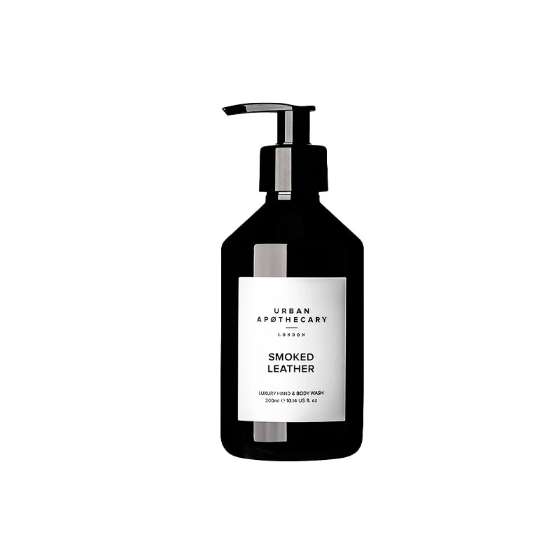 Hand_and_body_wash_300ml_smoked_leather_produktbilde_fra_Urban_apøthecary_london
