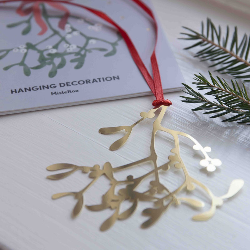 Juleornament | Misteltein gull - Bilde 2