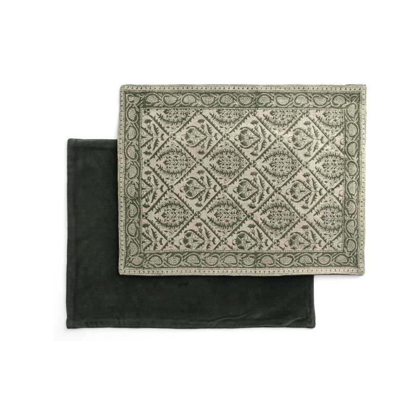 Spisebrikke_jaipur_Moss_green_produktilde_fra_chamois