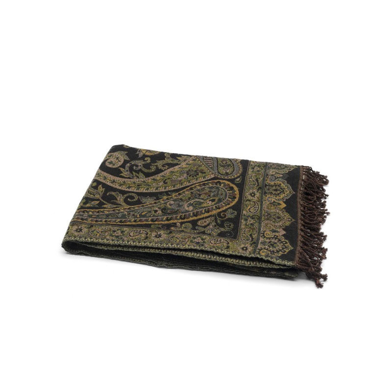 Ullpledd Akbar | Blue Lime & Beige - Bilde 2